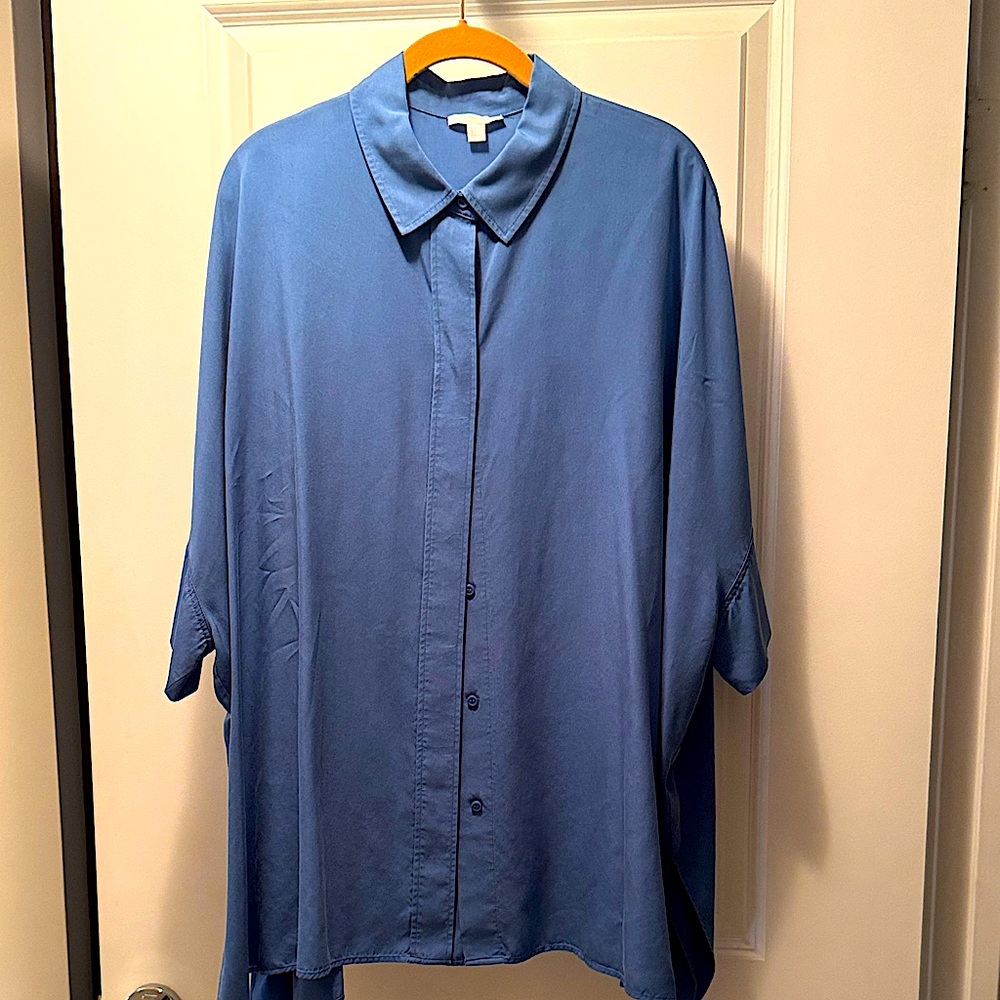 COS Deep Blue Collared Shirt